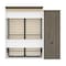 Bestar Orion Queen Murphy Bed and Shelving Unit with Fold-Out Desk (95W), White & Walnut Grey 116875-000017 - alternate 10